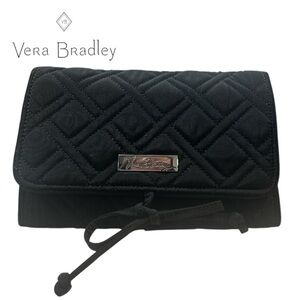 Vera Bradley Classic Black All Wrapped Up‎ Jewelry Roll